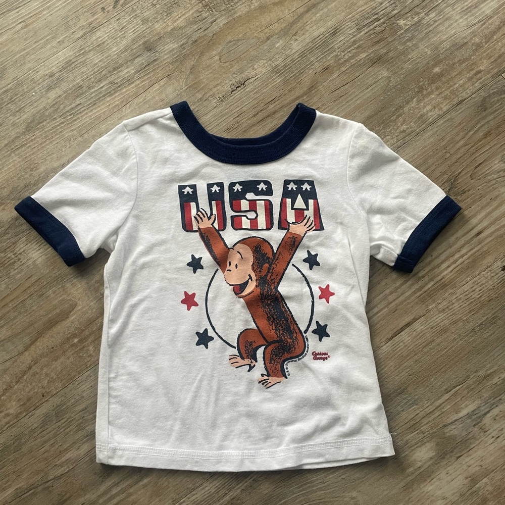 VNTG Curious George USA Tee